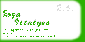 roza vitalyos business card