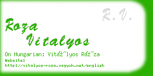 roza vitalyos business card